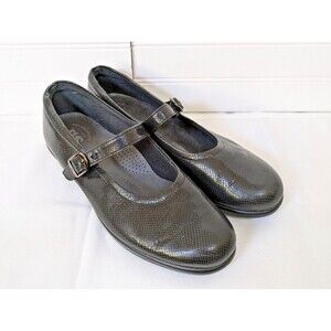 SAS Tripad Maria Mary Jane Womens 9M Black Snake Metallic Comfort Padded USA